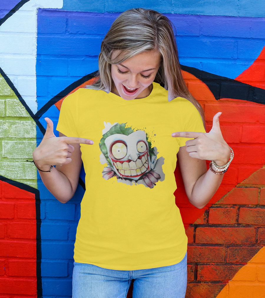 Funny Joker Crazy Cartoon Smile T-Shirt