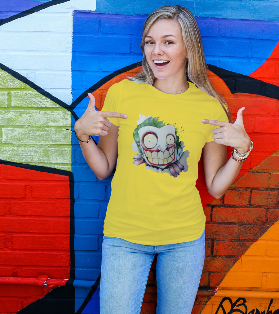 Funny Joker Crazy Cartoon Smile T-Shirt