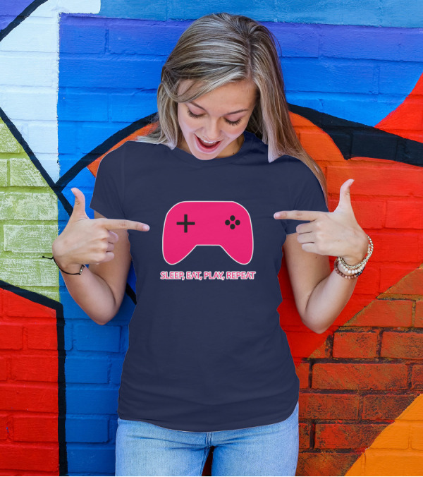Sleep Eat Play Repeat Gamers T-Shirt