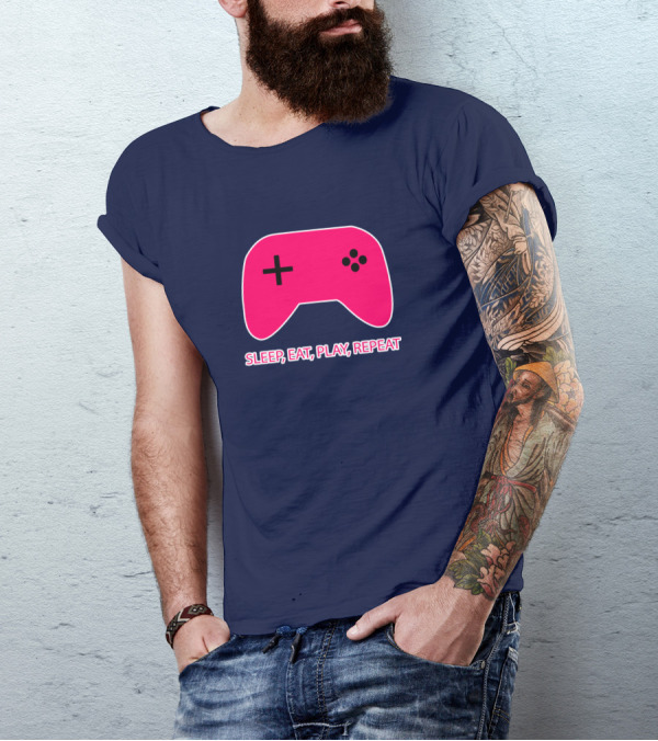 Sleep Eat Play Repeat Gamers T-Shirt