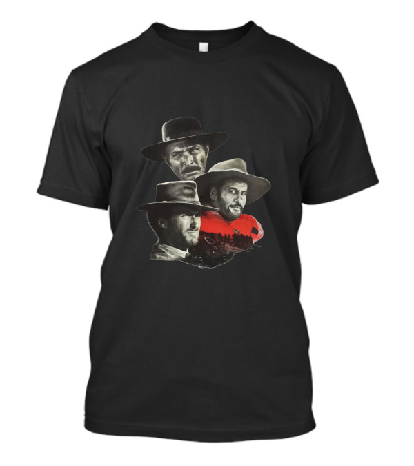Good Bad Ugly Western Trio Collage T-Shirt