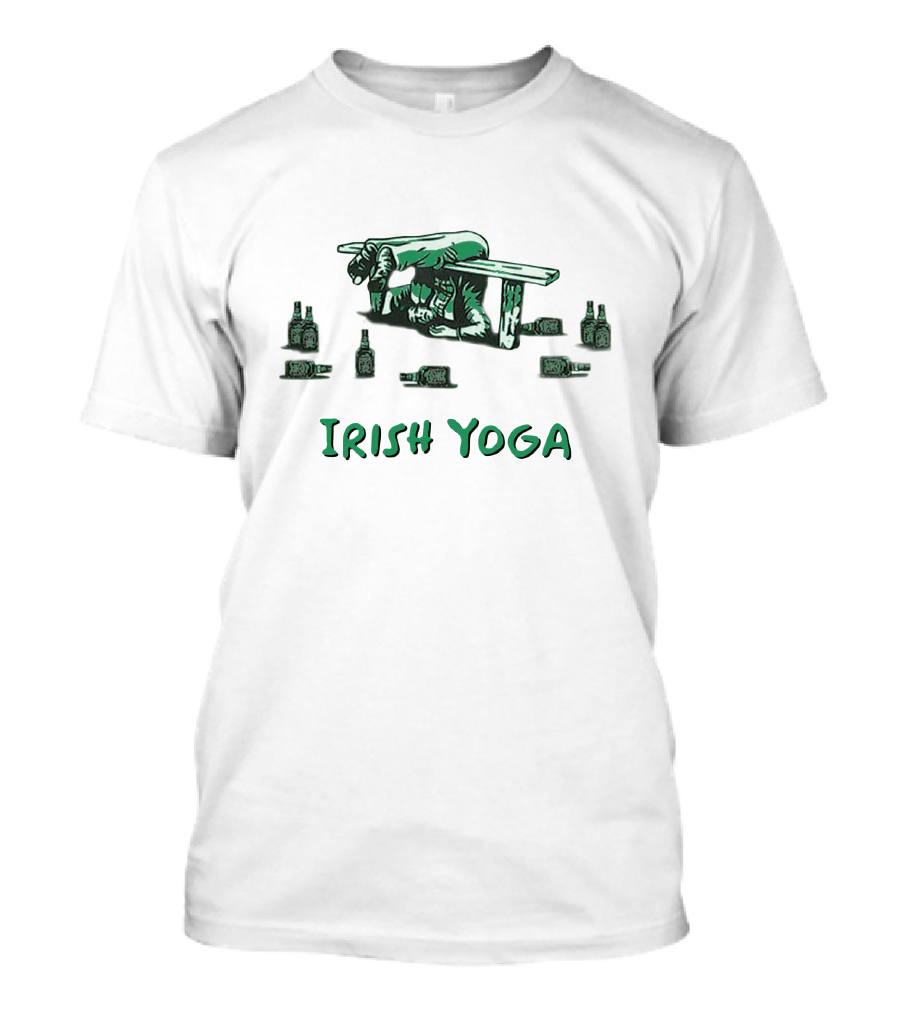 Irish Yoga Bench Pose With Bottles T-Shirt
