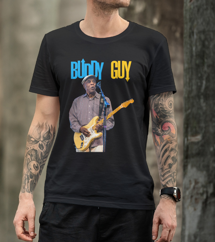 Buddy Guy Electric Blues Performance With Guitar And Microphone T-Shirt