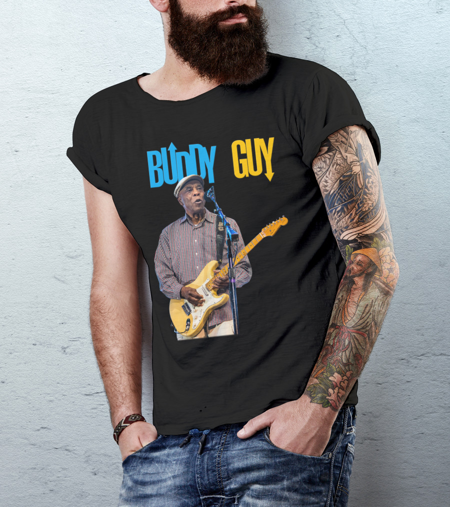 Buddy Guy Electric Blues Performance With Guitar And Microphone T-Shirt