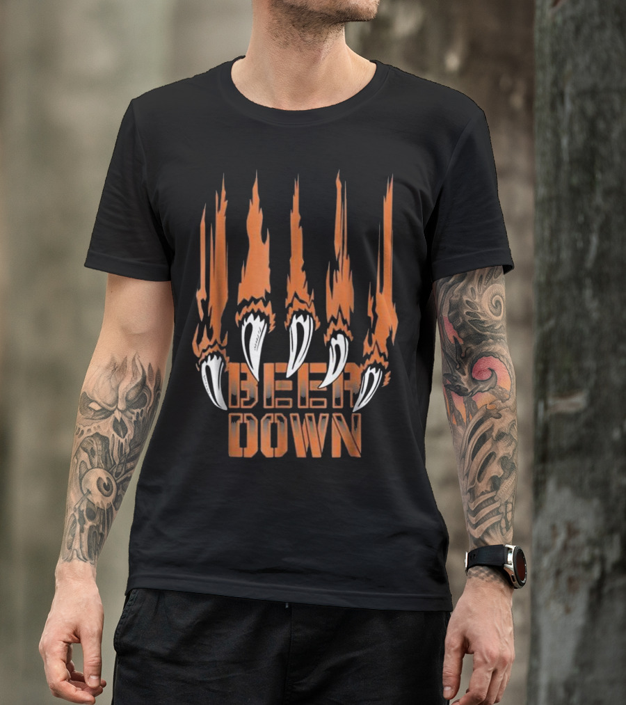 Bear Down Chicago Football Claw T-Shirt
