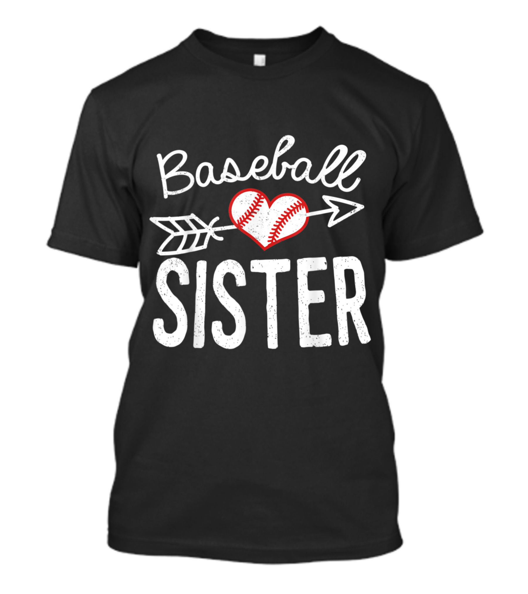 Baseball Sister Heart Arrow T-Shirt