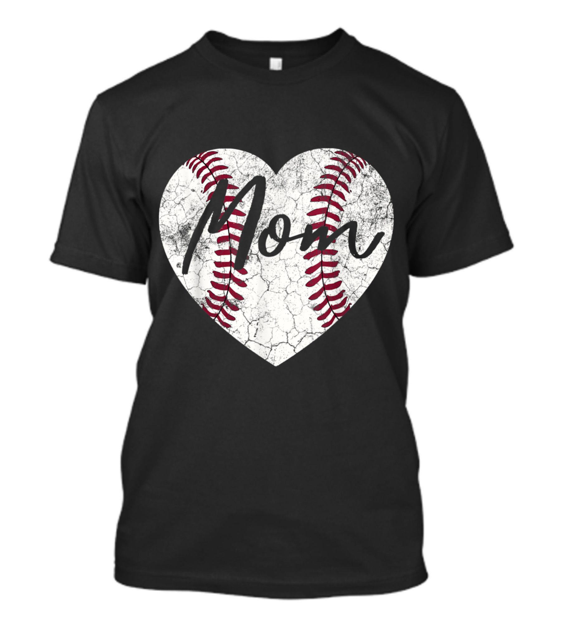 Mom Baseball Softball Heart T-Shirt