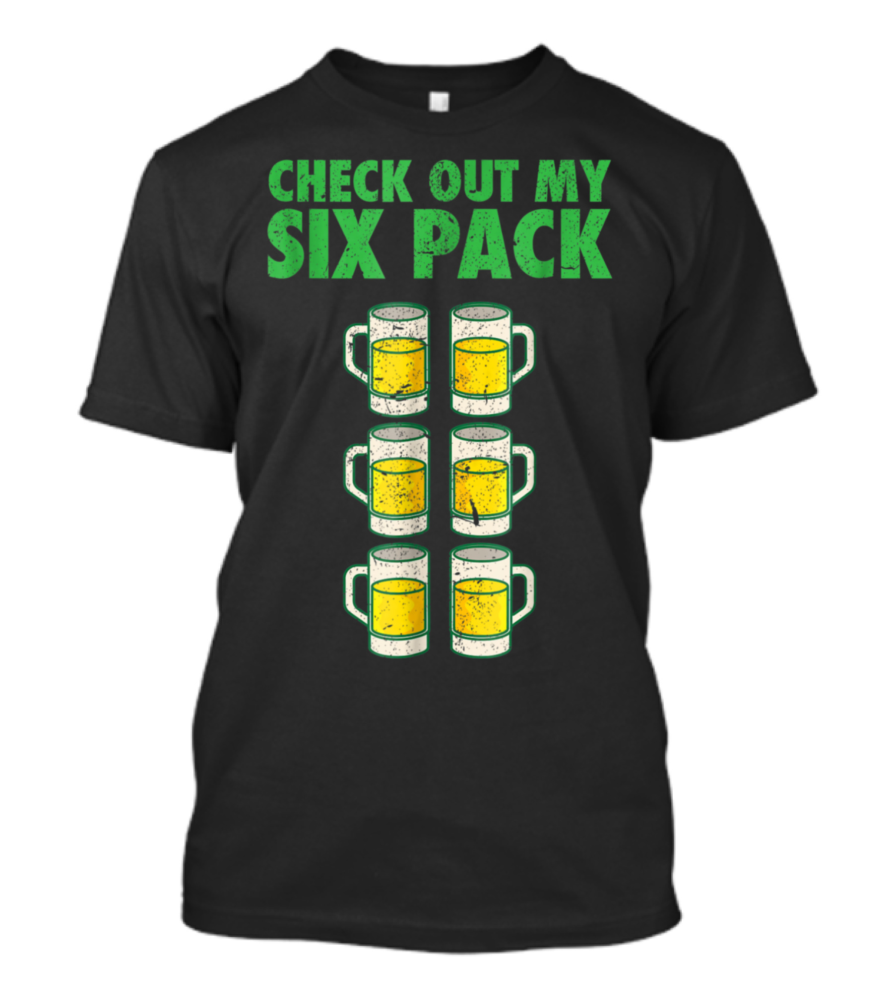 Check Out My Six Pack Beer Mugs Funny Oktoberfest T-Shirt