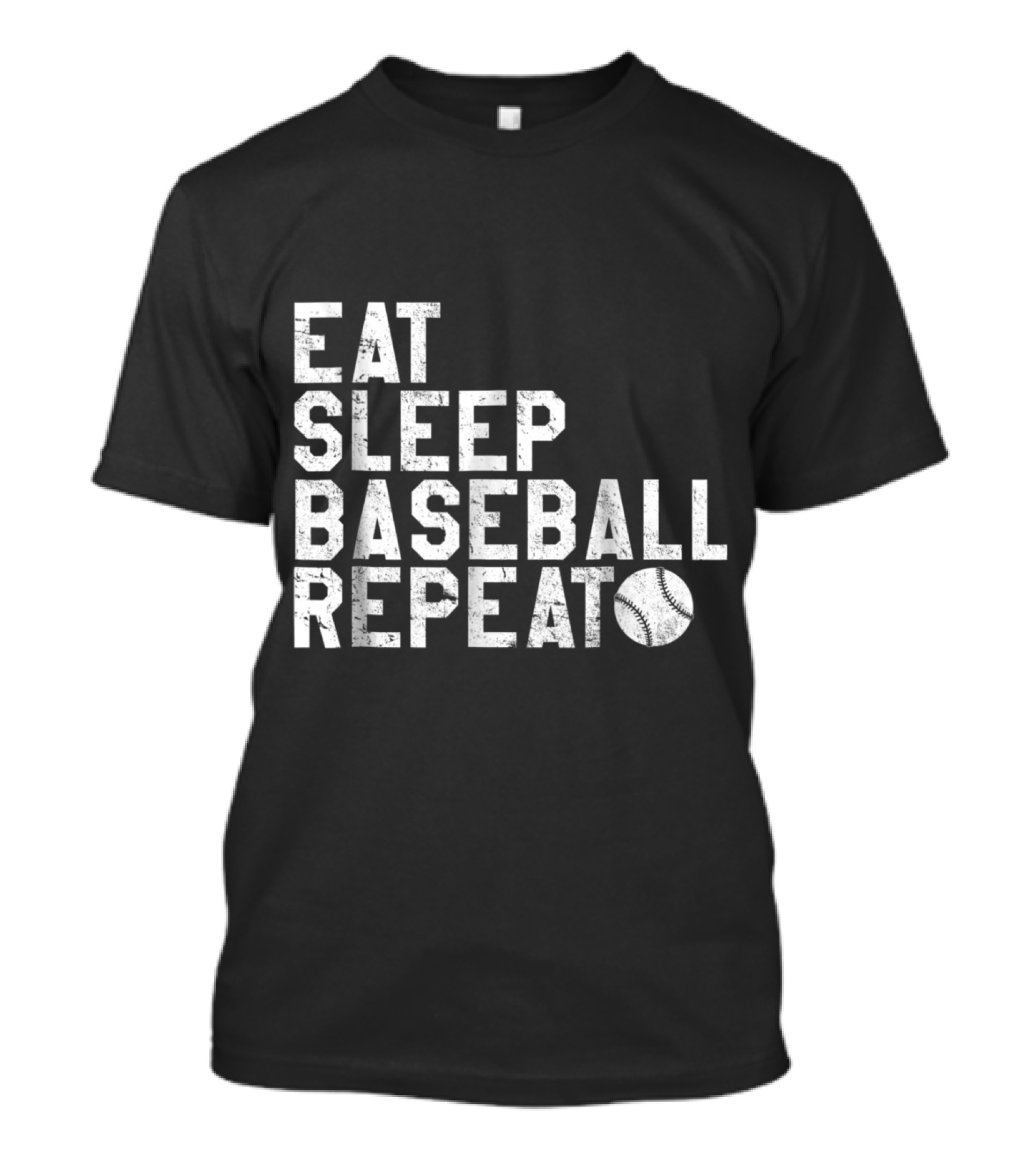 Eat Sleep Baseball Repeat With Baseball T-Shirt