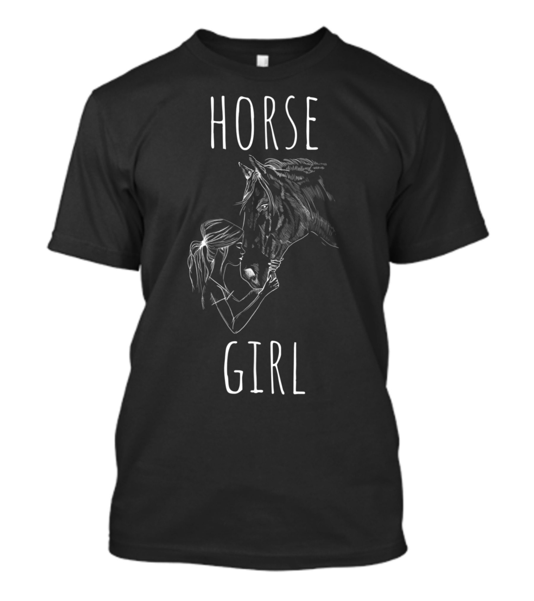 Horse Girl Women Equestrian Rider Embrace T-Shirt