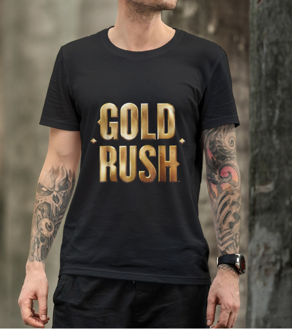 Gold Rush Discovery Channel Shiny Gold Text T-Shirt