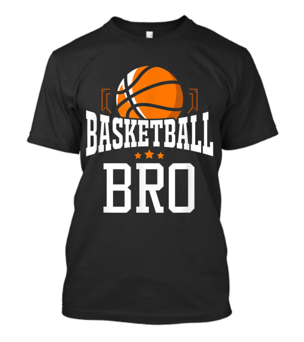 Basketball Bro Hoop Sport With Orange Ball Graphics T-Shirt