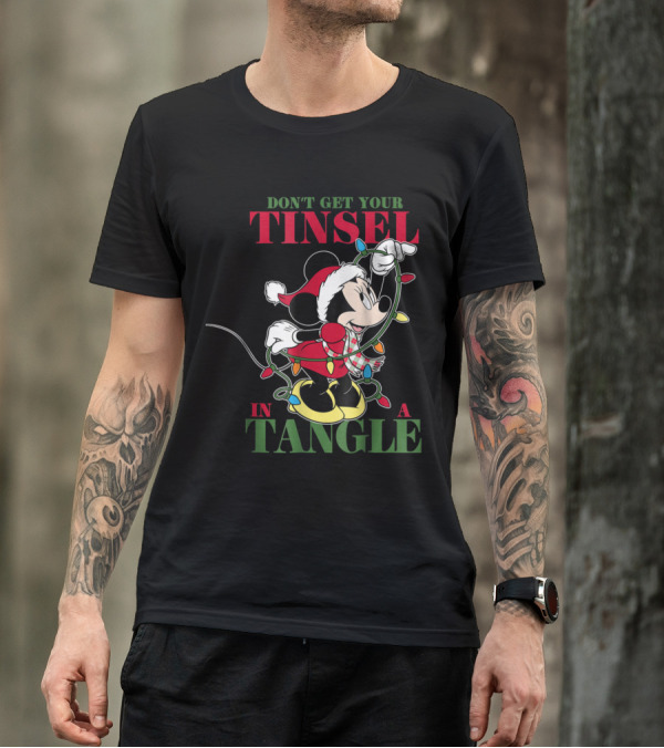 Disney Christmas Minnie Don't Get Your Tinsel In A Tangle T-Shirt