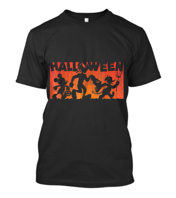 Mickey Mouse And Friends Halloween Silhouette Shadows T-Shirt