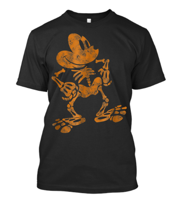 Disney Mickey Mouse Skeleton Vintage Halloween T-Shirt