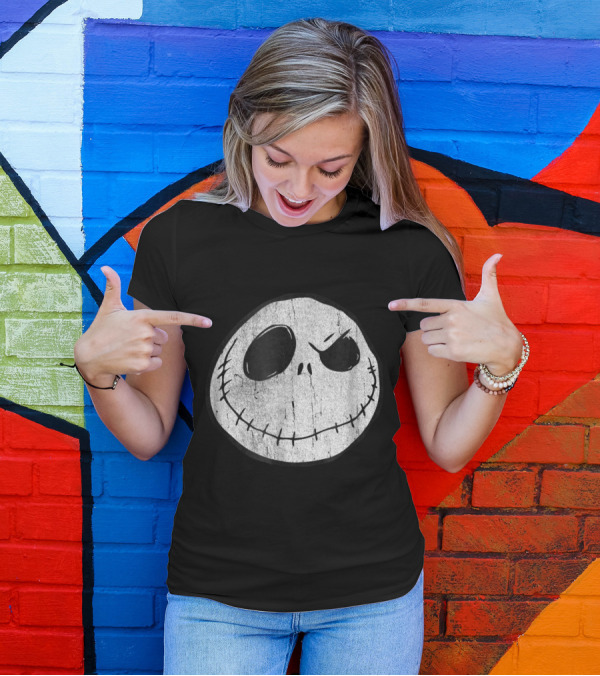 Disney Nightmare Before Christmas Jack Skellington Smiling Face T-Shirt