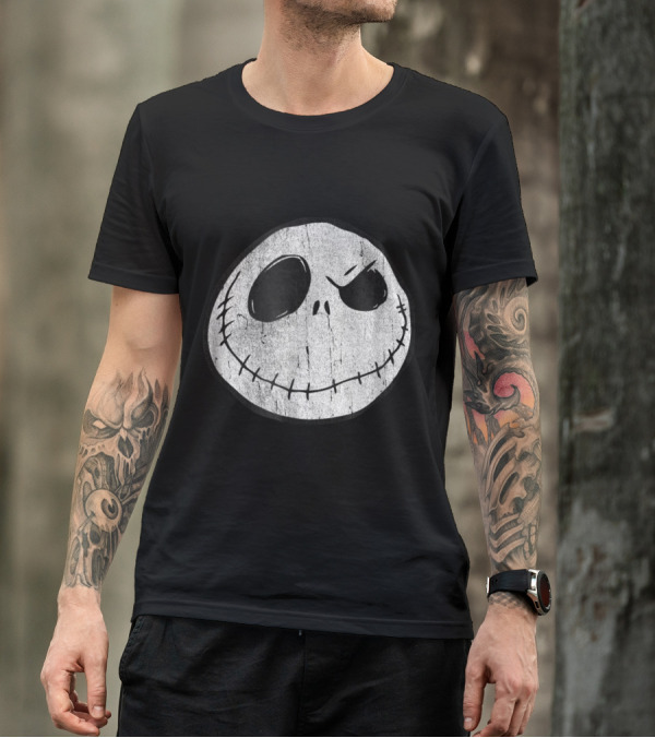 Disney Nightmare Before Christmas Jack Skellington Smiling Face T-Shirt