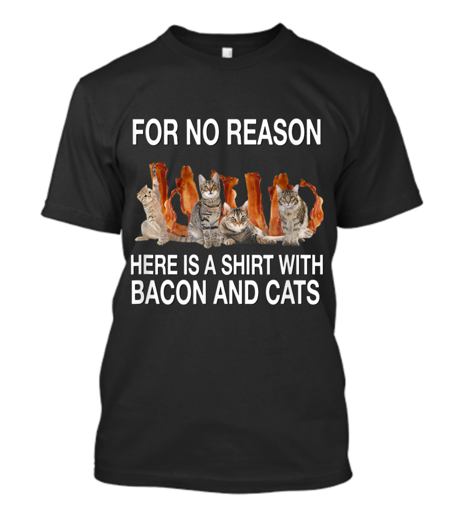 For No Reason Here Is A Shirt With Bacon And Cats T-Shirt
