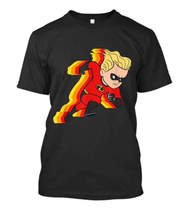 Dash Parr Speed Running From Disney Pixar's The Incredibles Iconic Character T-Shirt