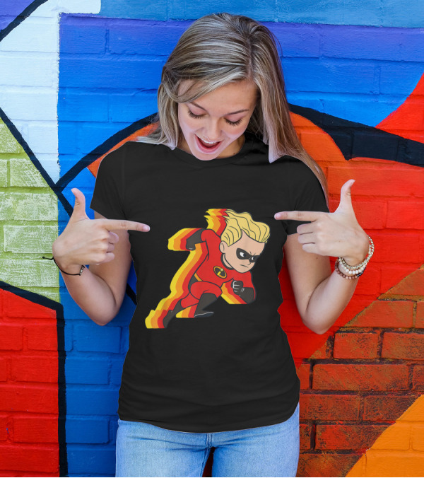 Dash Parr Speed Running From Disney Pixar's The Incredibles Iconic Character T-Shirt