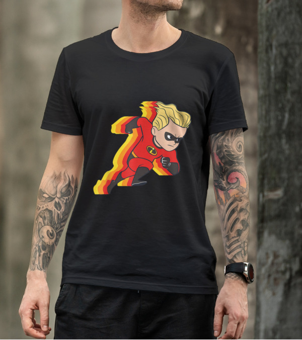 Dash Parr Speed Running From Disney Pixar's The Incredibles Iconic Character T-Shirt