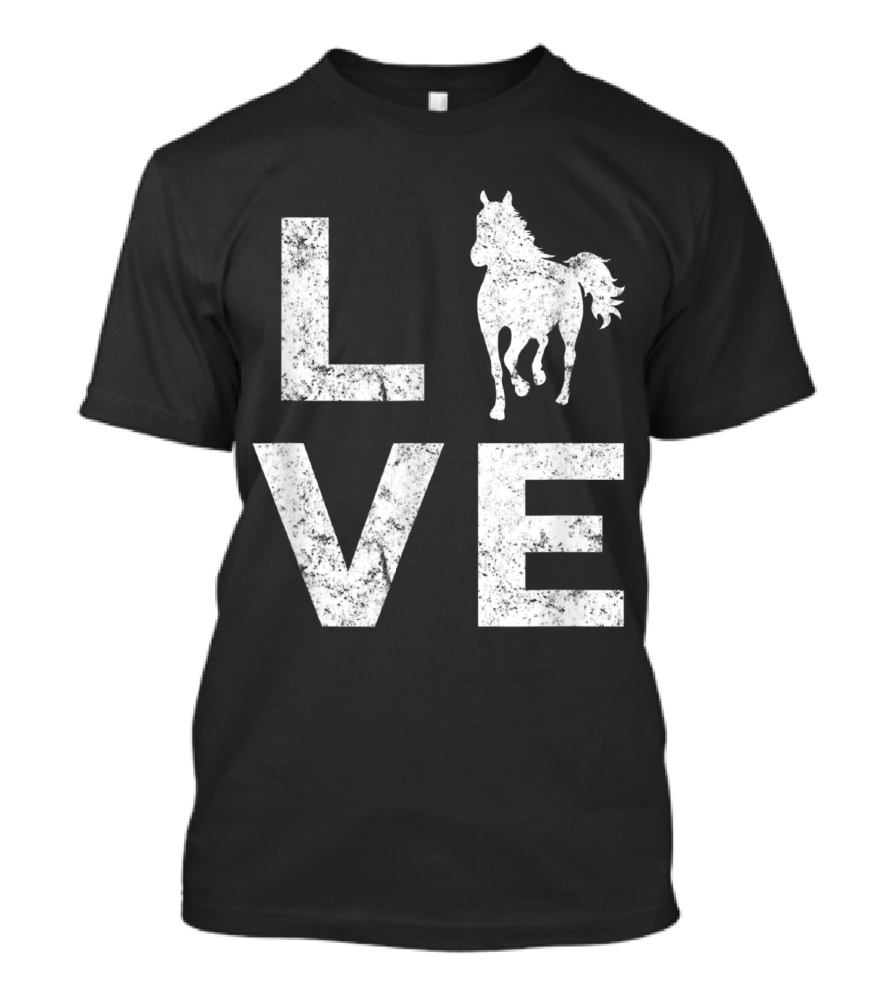 LOVE Horse Lover Heart Vin Equestrian Passion T-Shirt
