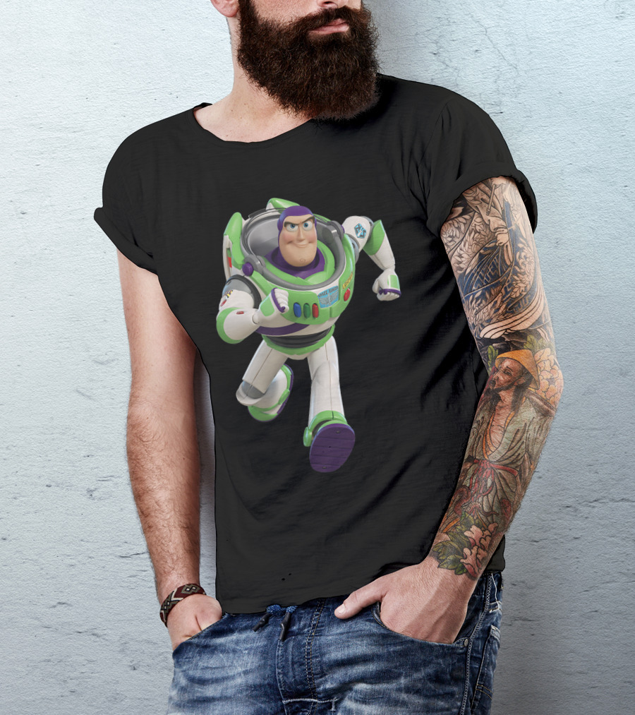 Buzz Lightyear Toy Story 4 Disney Pixar Character Action Pose T-Shirt