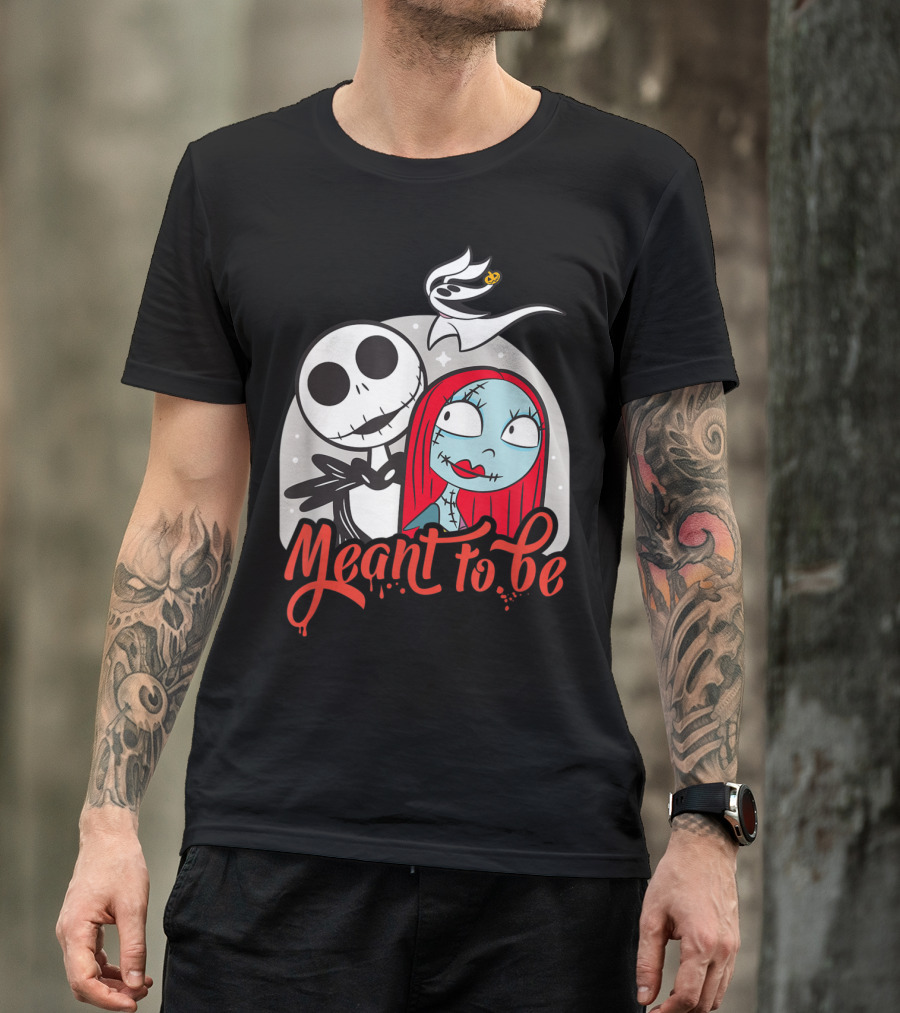The Nightmare Before Christmas Jack Sally Meant To Be Disney Ghost T-Shirt