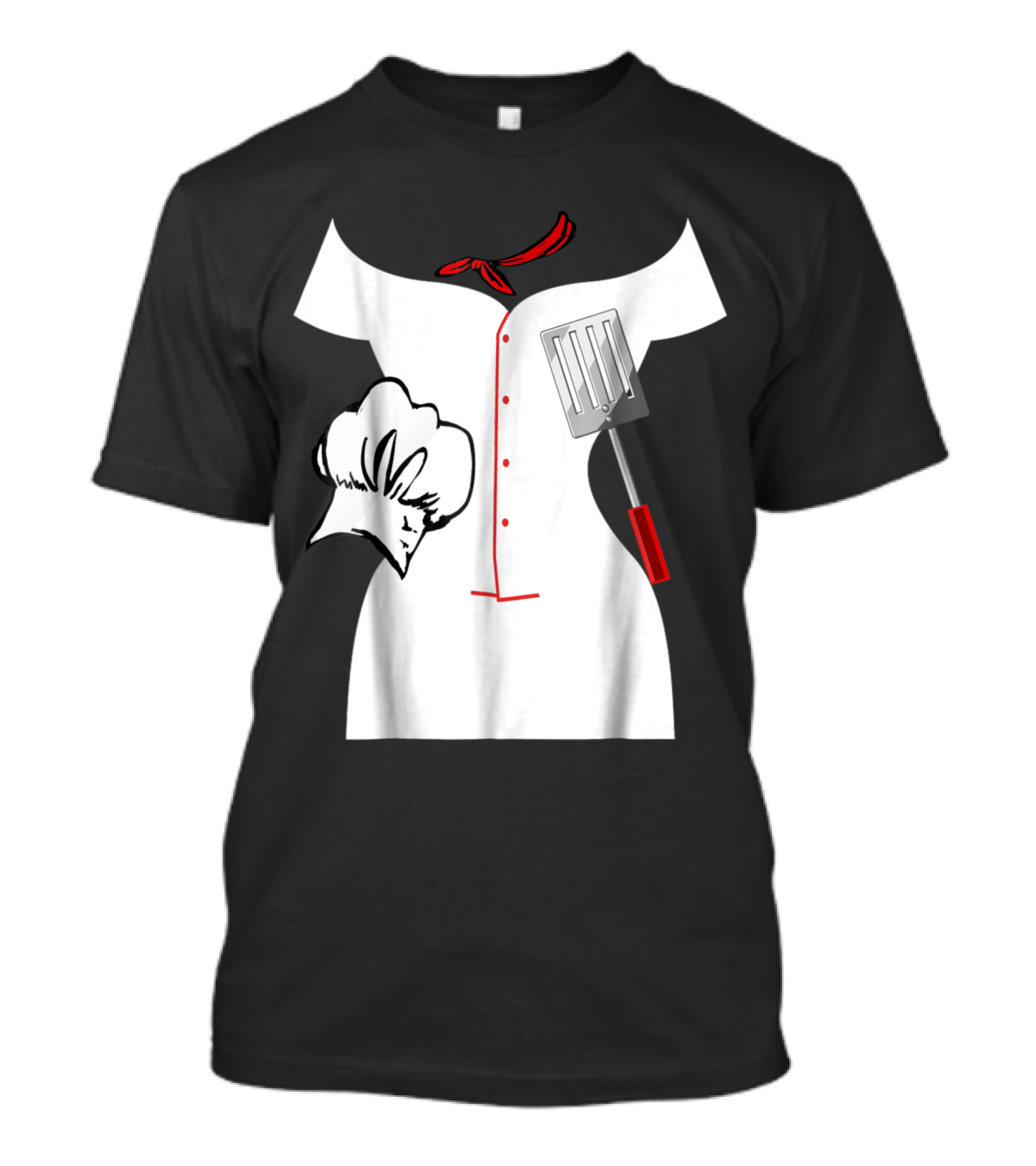 Chef Outfit Costume With Chef Hat And Spatula T-Shirt