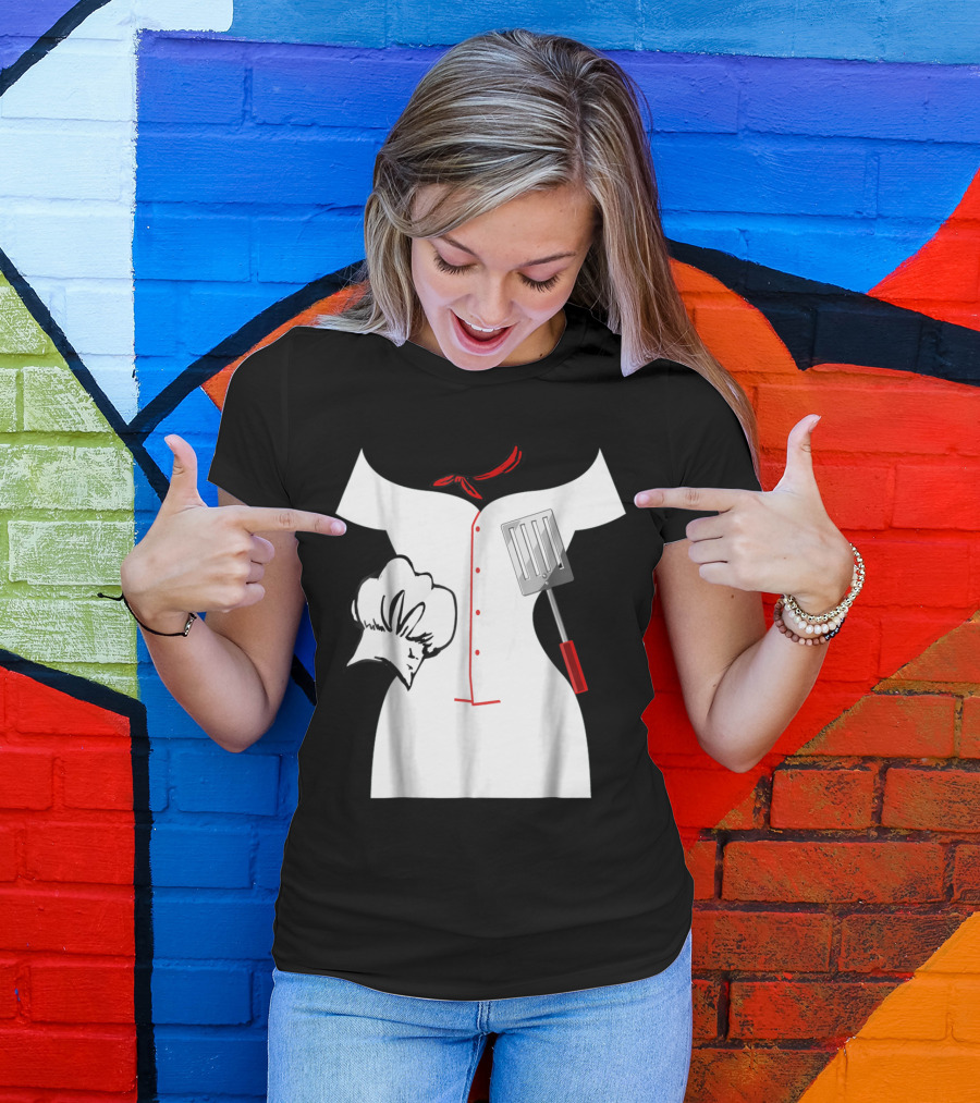 Chef Outfit Costume With Chef Hat And Spatula T-Shirt