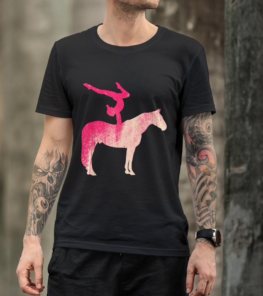 Horse Lover Equestrian Vaulting Acrobatics T-Shirt