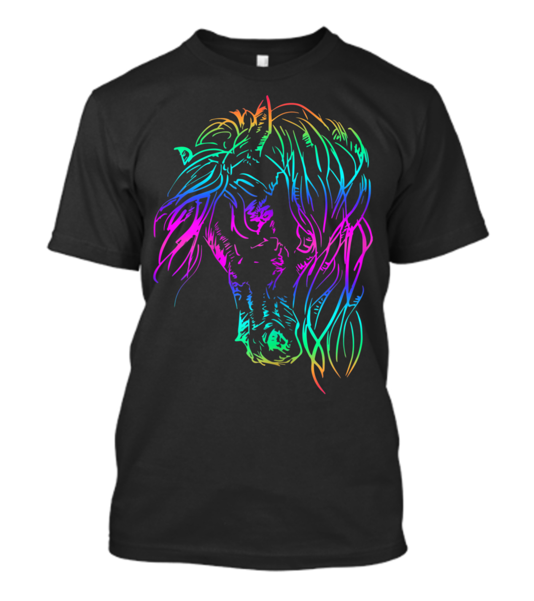 Horse Lovers Riding Equestrian Neon Horse T-Shirt