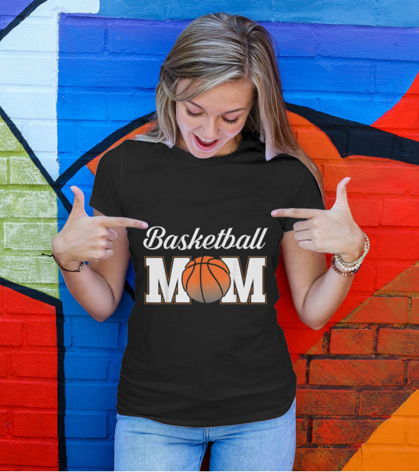 Basketball Mom Sports Enthusiast Graphic With Basketball T-Shirt