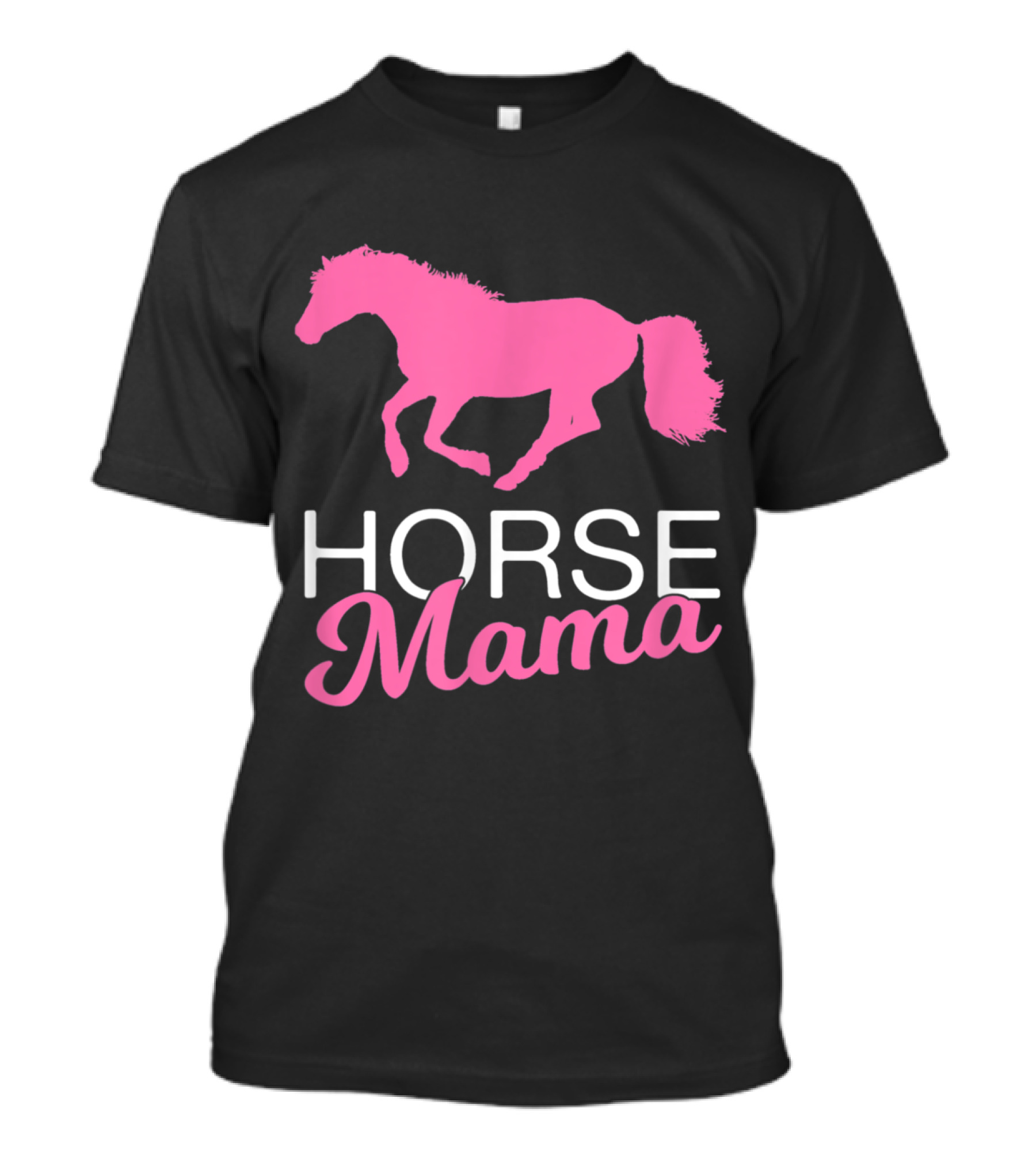 HORSE MAMA Cute Pink Horseback Riding Lover T-Shirt