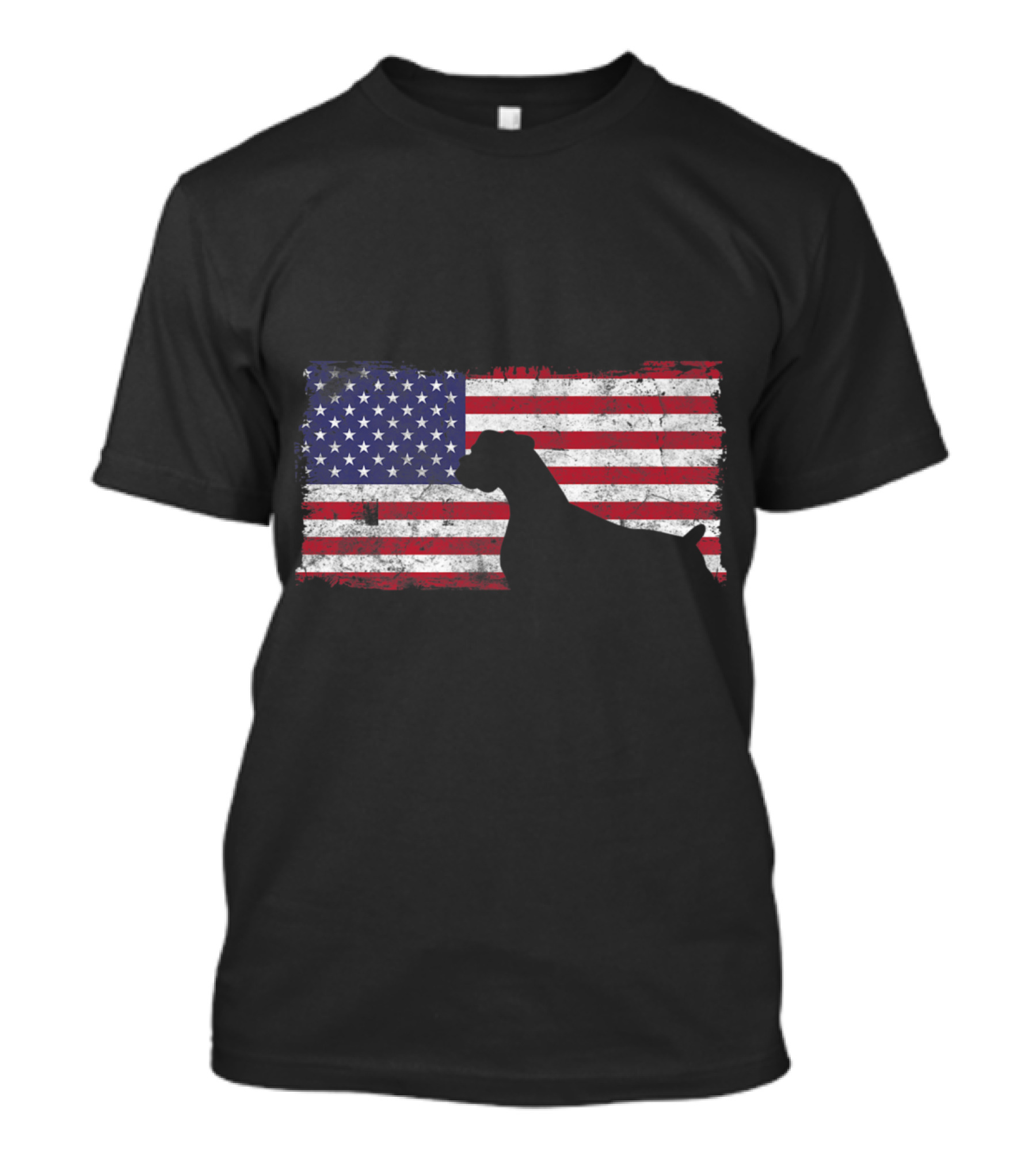 4th Of July American Flag With Boxer Dog T-Shirt