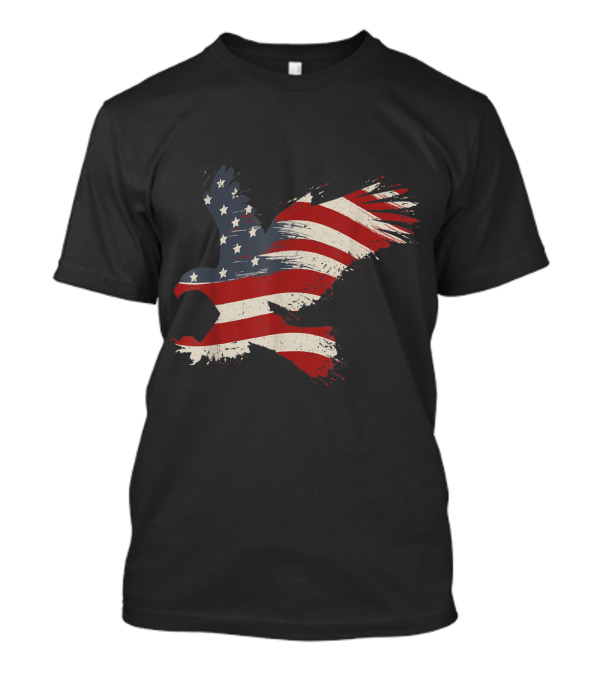 Patriotic 4th Of July Eagle With USA Flag Graphic America T-Shirt