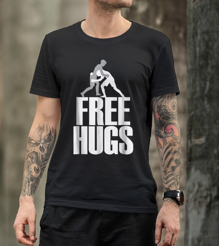 Free Hugs Wrestling Grapple Match Iconic T-Shirt