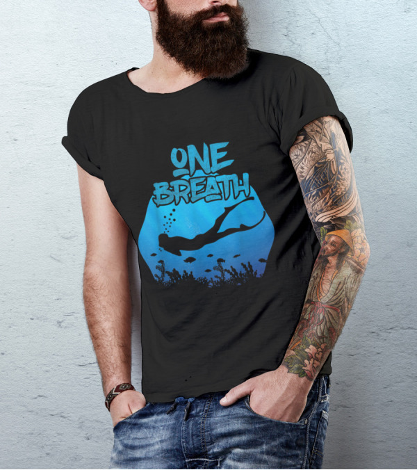 One Breath Freediving Apnoe Diving Underwater T-Shirt