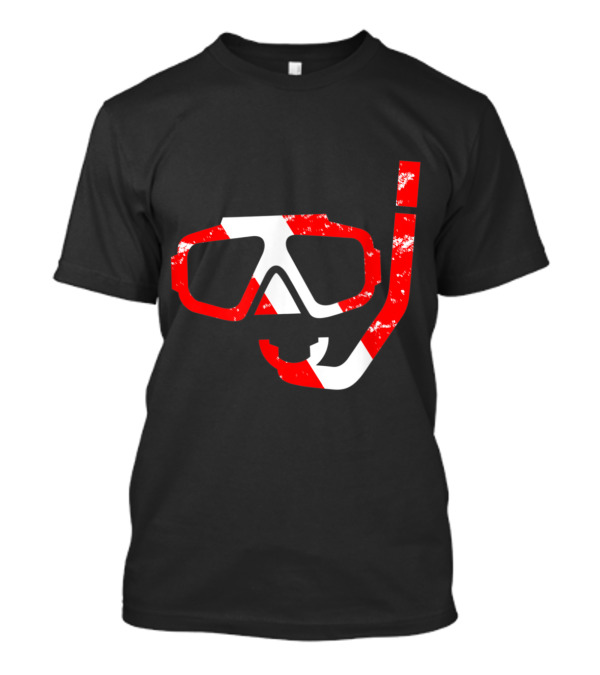 DIVE Mask And Snorkel Diver Down Flag Scuba Equipment T-Shirt