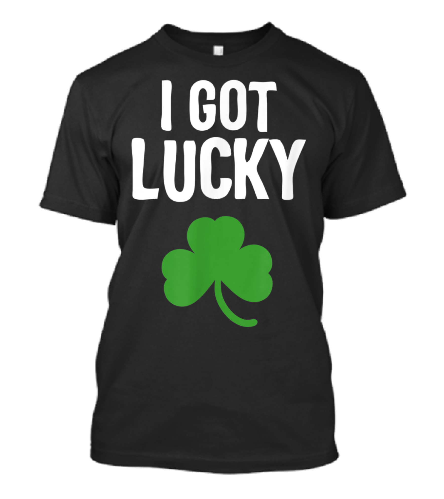 I Got Lucky Dad St Patrick's Day Pregnancy Announcement Shamrock T-Shirt