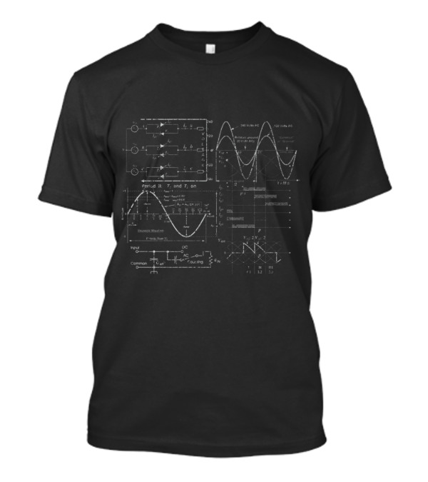 Electrical Engineer Schematic AC Waveform Circuit Diagram T-Shirt