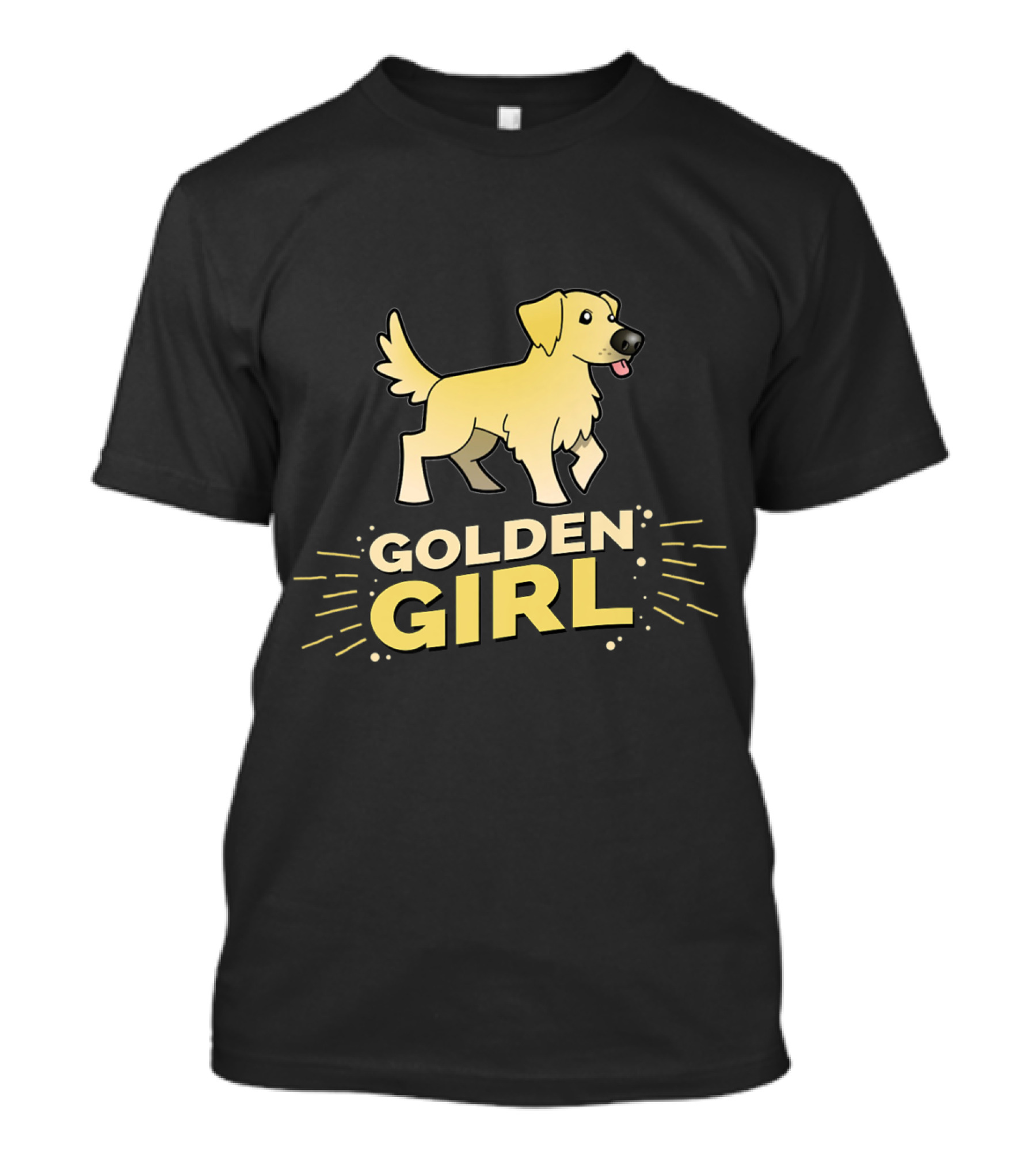 Golden Girl Retriever Cartoon T-Shirt