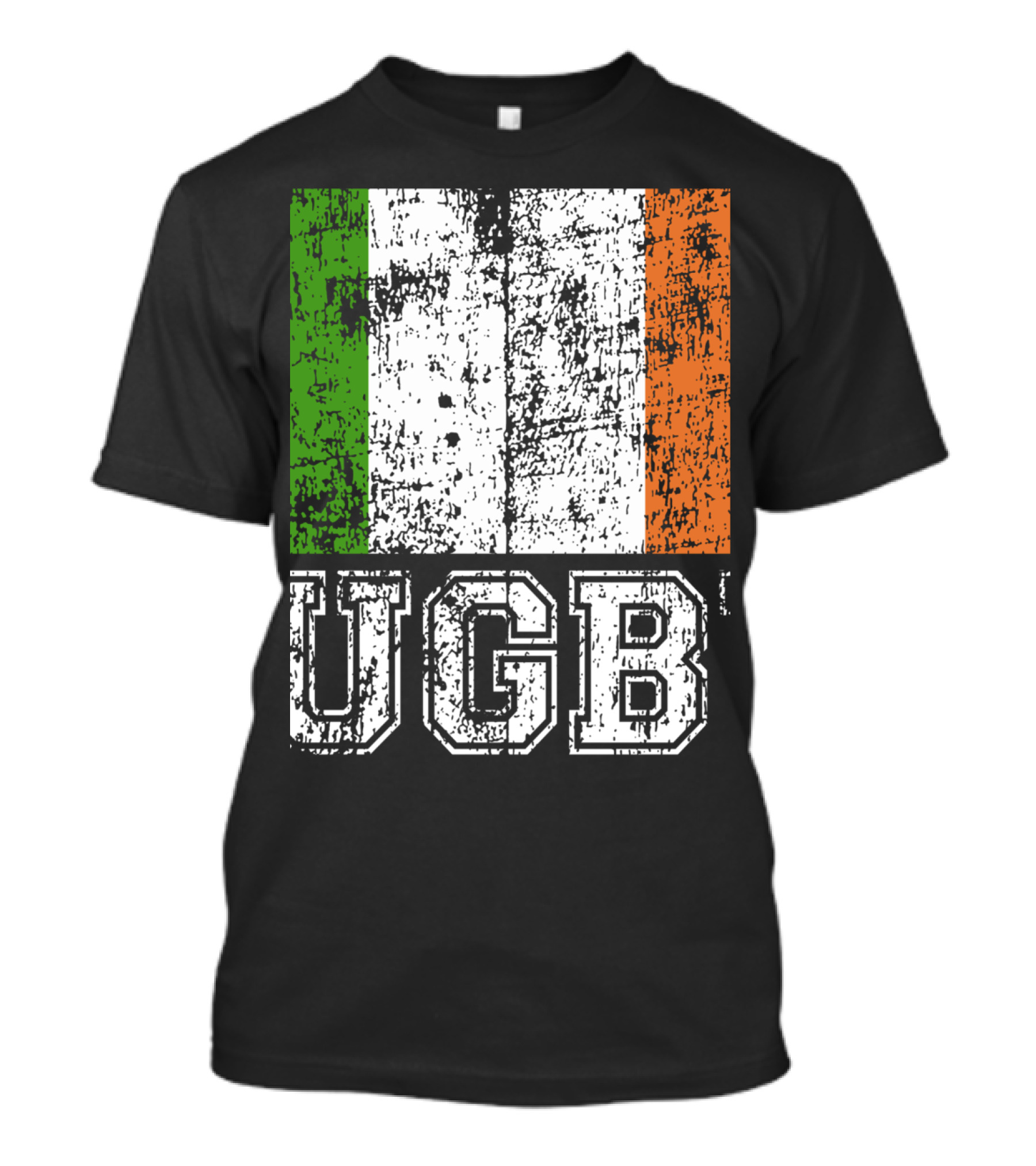 Ireland Rugby Flag Colors Vintage UGB T-Shirt