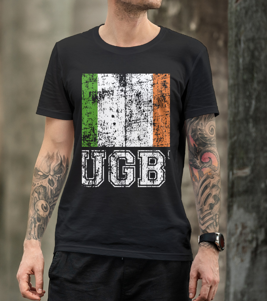 Ireland Rugby Flag Colors Vintage UGB T-Shirt