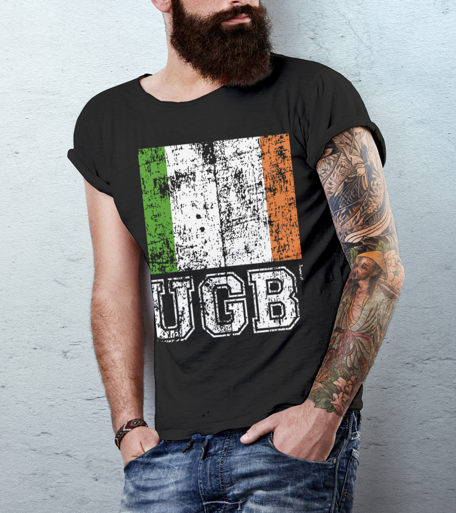 Ireland Rugby Flag Colors Vintage UGB T-Shirt