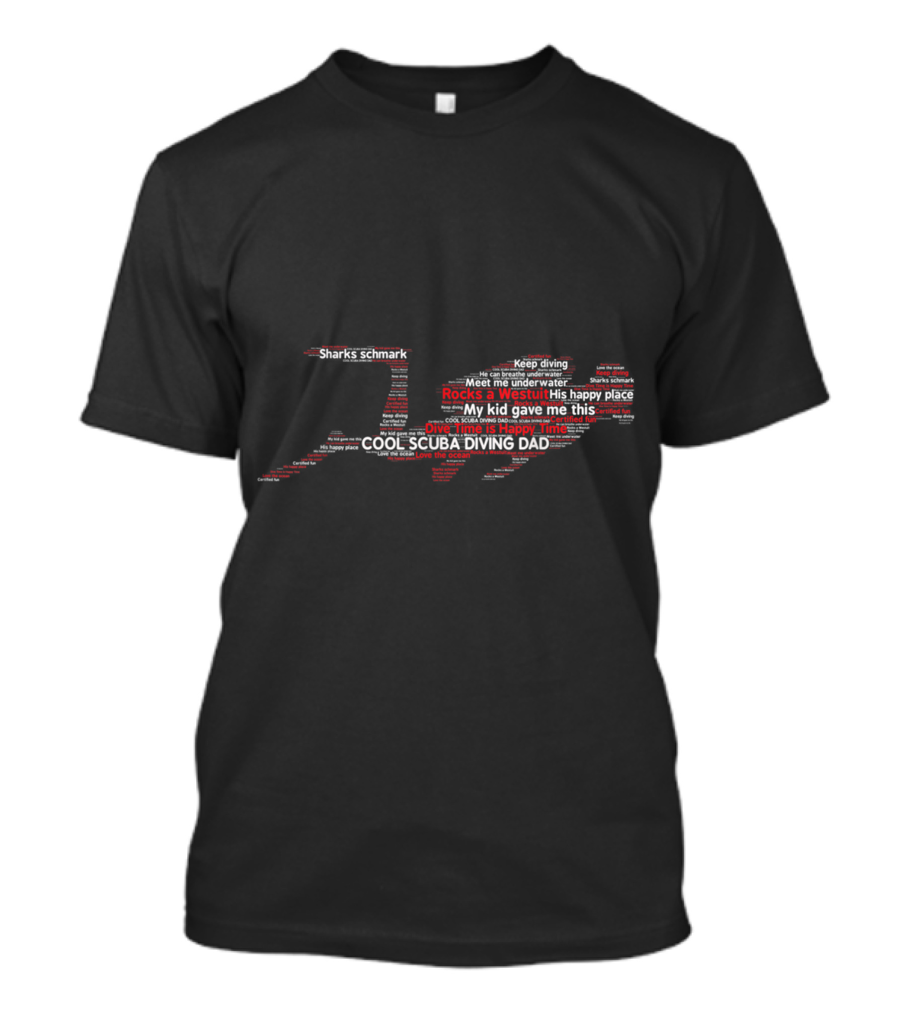 COOL SCUBA DIVING DAD SHARKS SCHMARK MY KID GAVE ME THIS HAPPY PLACE T-Shirt