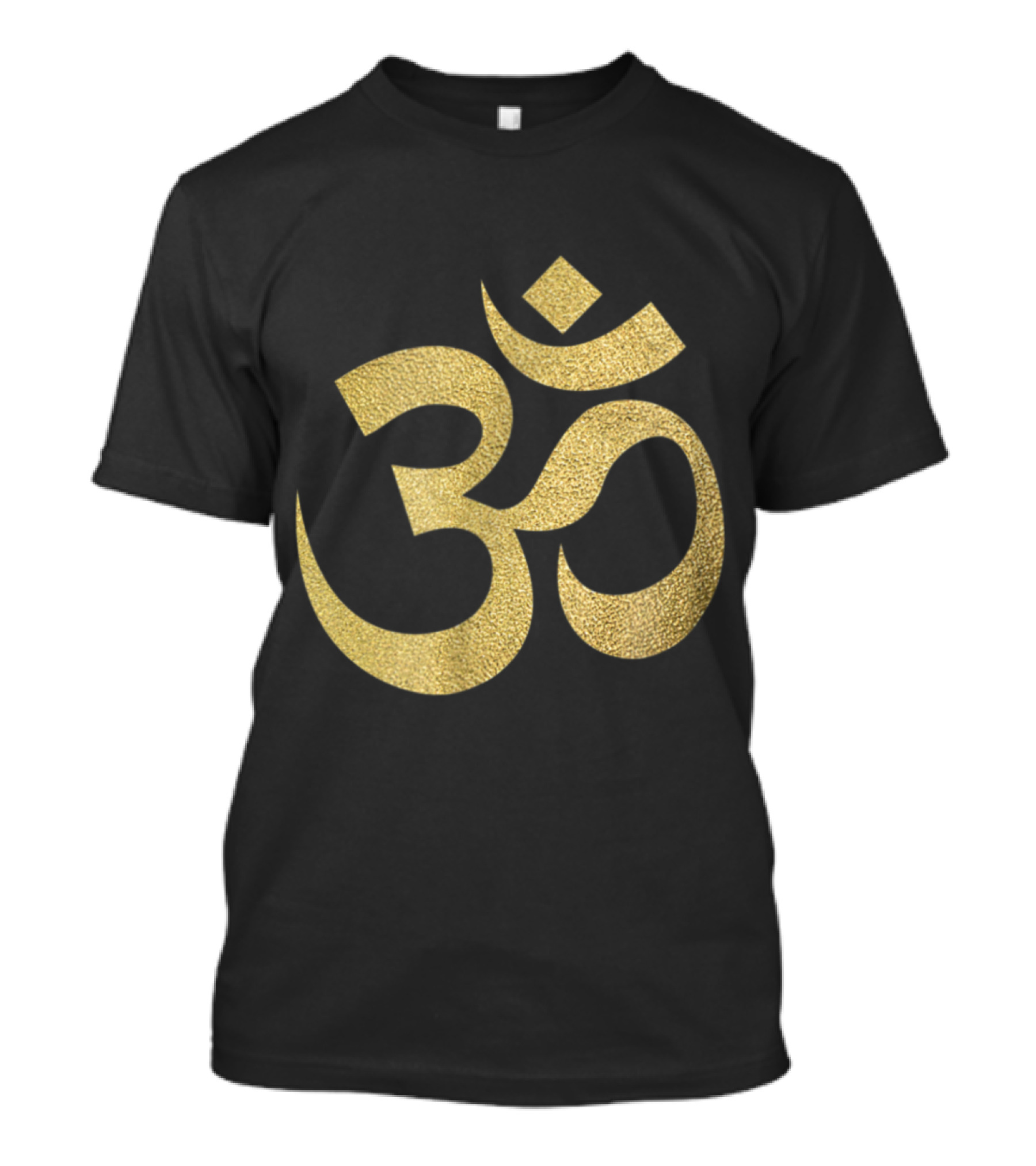 Golden Om Symbol Spiritual Yoga Meditation T-Shirt