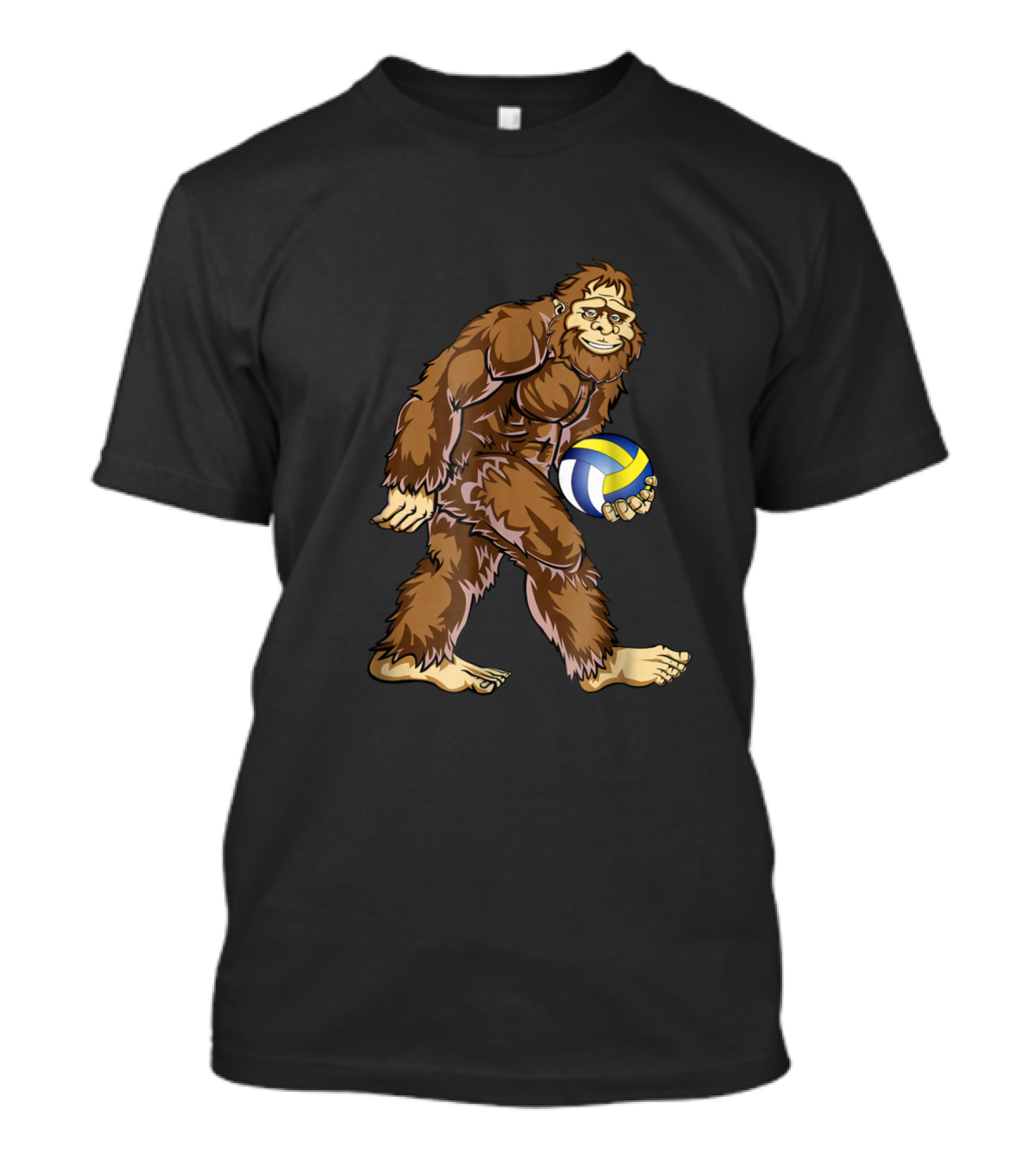 Bigfoot Sasquatch Volleyball Enthusiast Boys Humor T-Shirt