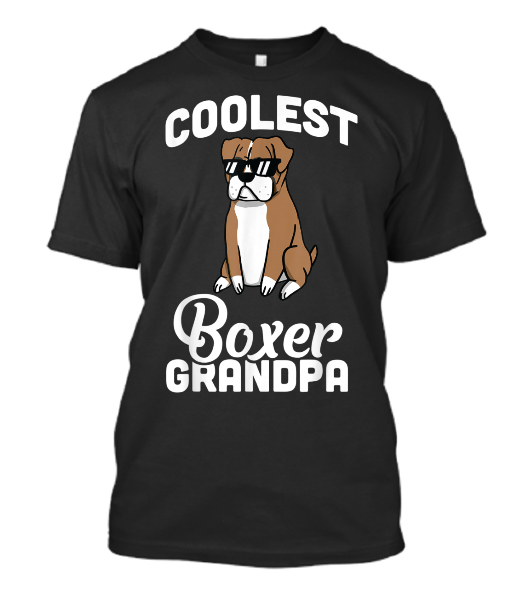 Coolest Boxer Grandpa With Sunglasses T-Shirt