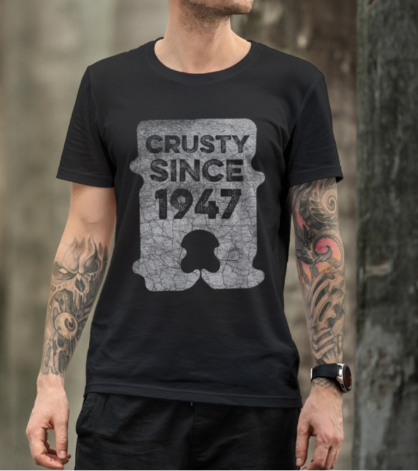 Crusty Since 1947 Bread Tag Vintage Style Aesthetic T-Shirt